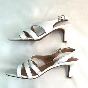 Naturalizer White Strappy Heels